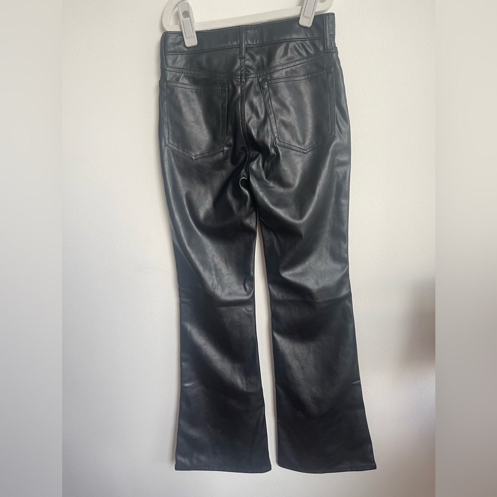NWT Gap Kids Kids High Rise Vegan Leather Flare Pants. Size 12 - Picture 2 of 3